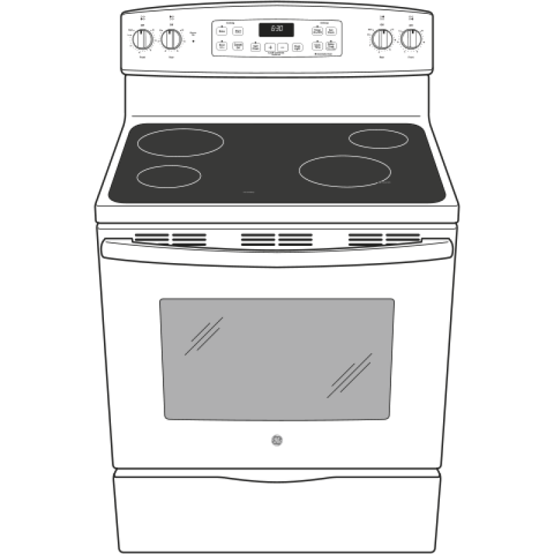 30" Free-Standing Electric Range JB625DKBB