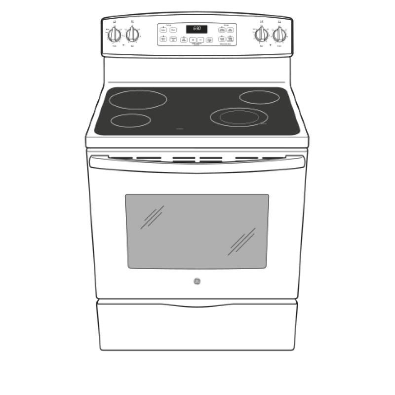 30" Free-Standing Electric Range JB630DFBB