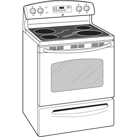 30" Free-Standing Electric Range JB640DPBB