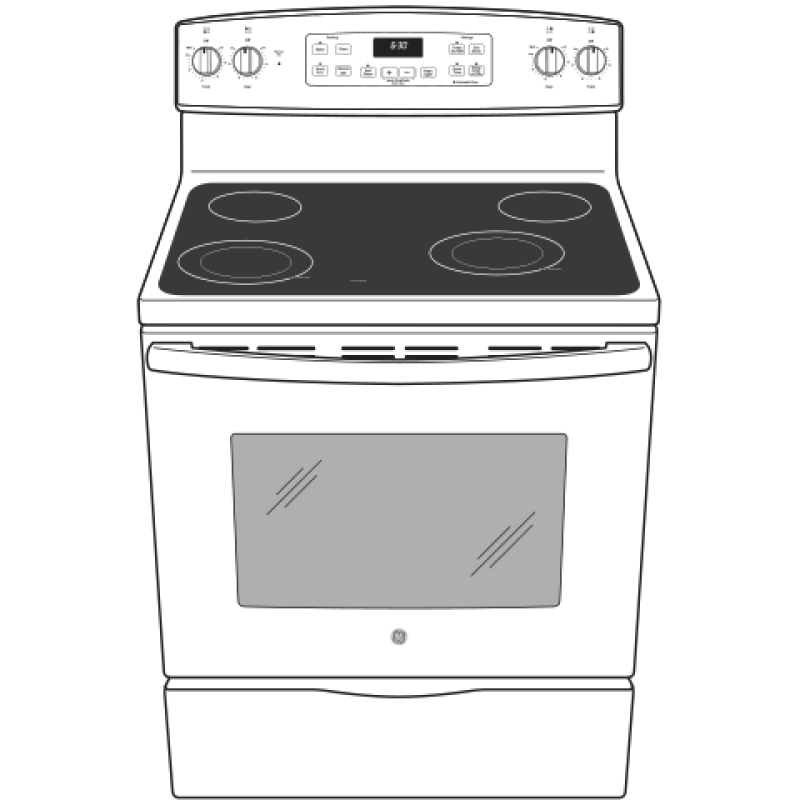 30" Free-Standing Electric Range JB645DKWW