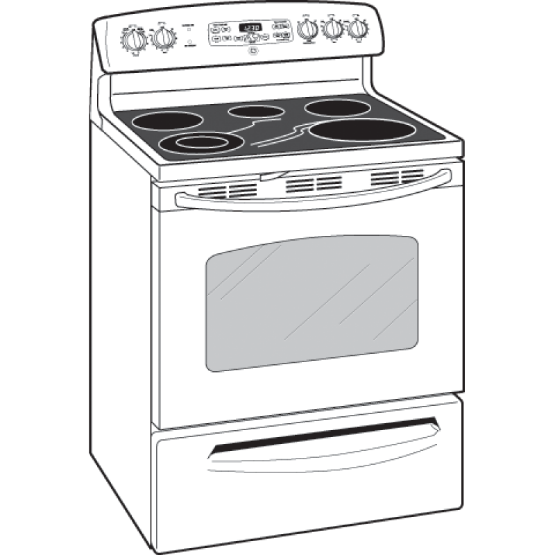 30" Free-Standing Electric Range JB645DTWW