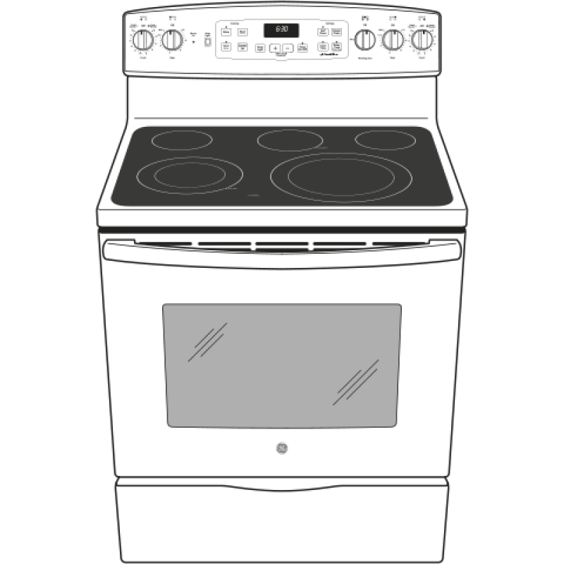 30" Free-Standing Electric Convection Range JB655DKWW