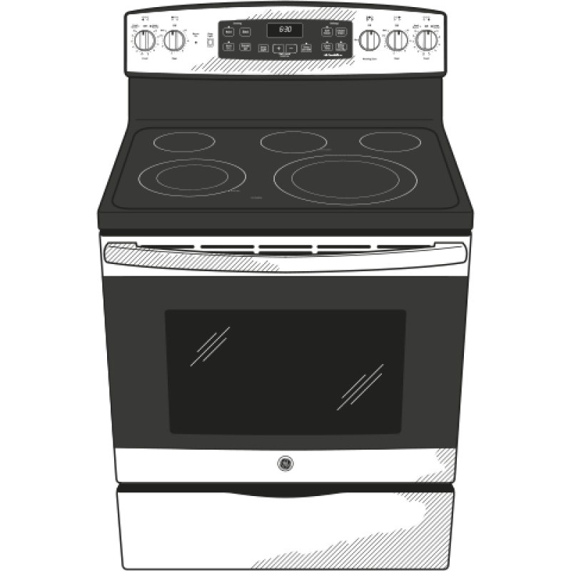 30" Free-Standing Electric Convection Range JB655SKSS