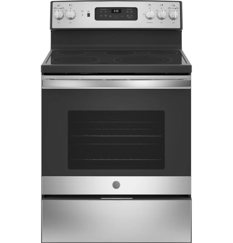 GE 30" Free-Standing Electric Convection Range Stainless Steel JB655SKSS Picture 1
