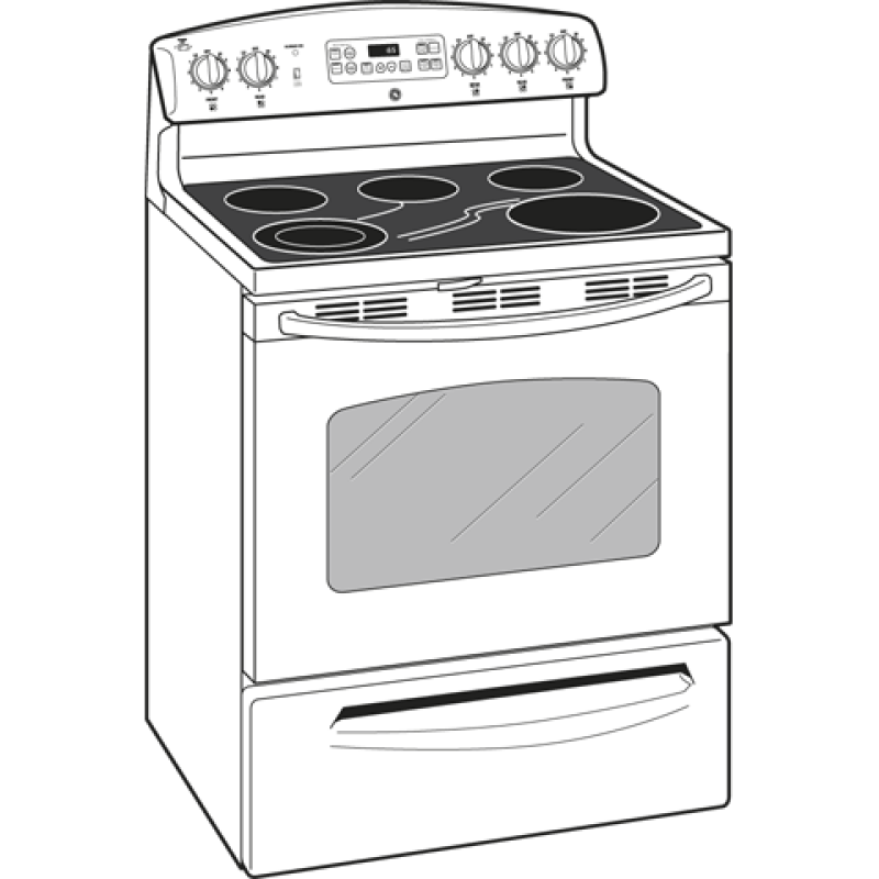 30" Free-Standing Electric Convection Range JB680DPBB