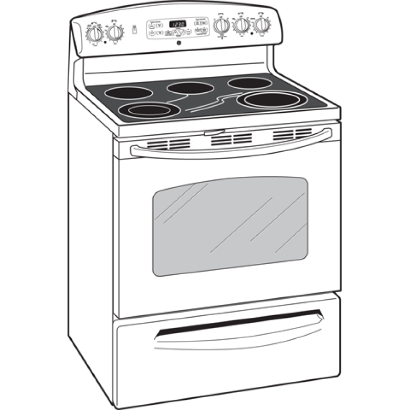 30" Free-Standing Electric Convection Range JB680DTBB