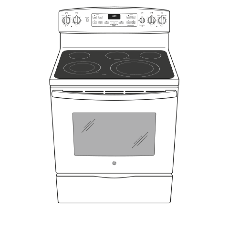 30" Free-Standing Electric Convection Range JB690DFBB