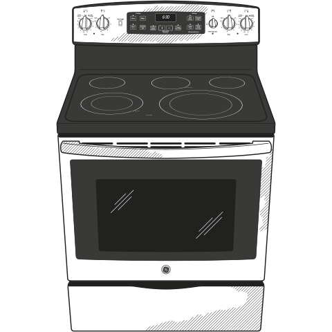 30" Free-Standing Electric Convection Range JB690SFSS