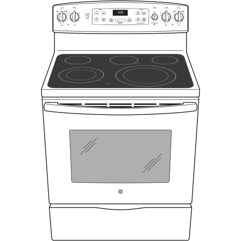 30" Free-Standing Electric Convection Range JB695DFWW