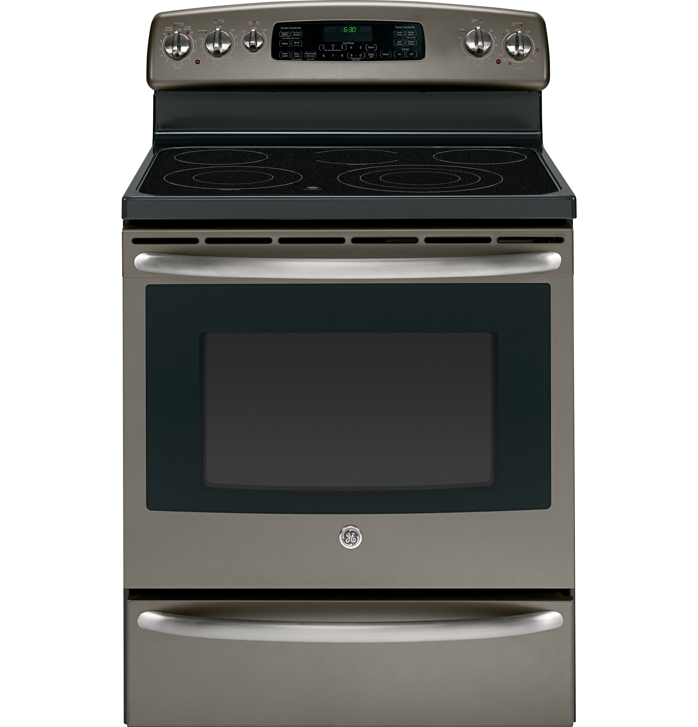 GE 30" Free-Standing Electric Range with Warming Drawer Fingerprint Resistant Slate JB705EDES Picture 1