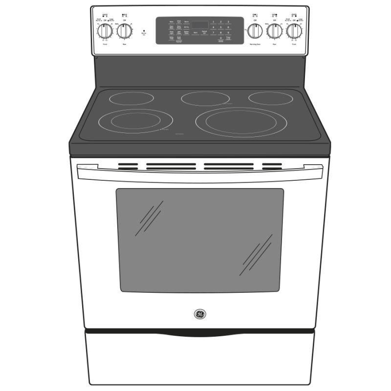 30" Free-Standing Electric Convection Range with No Preheat Air Fry JB735SPSS