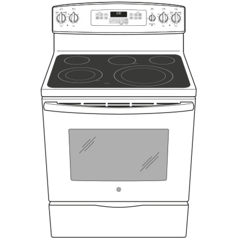 30" Free-Standing Electric Convection Range JB740DFBB