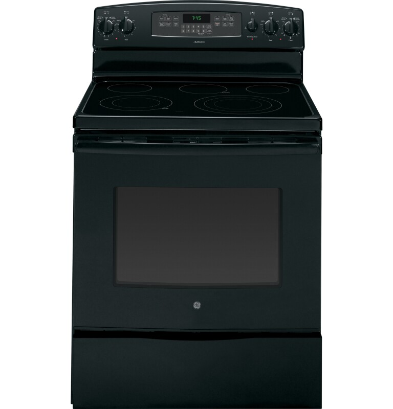 GE Adora series by 30" Free-Standing Electric Convection Range Black JB745DFBB Picture 1
