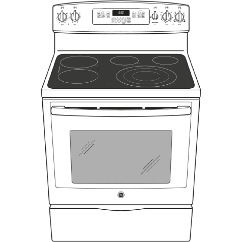 30" Free-Standing Electric Convection Range JB750DFWW