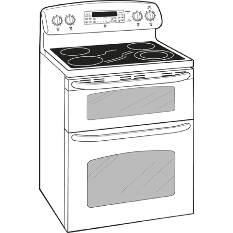 30" Free-Standing Electric Dual Cavity Range JB850DPBB
