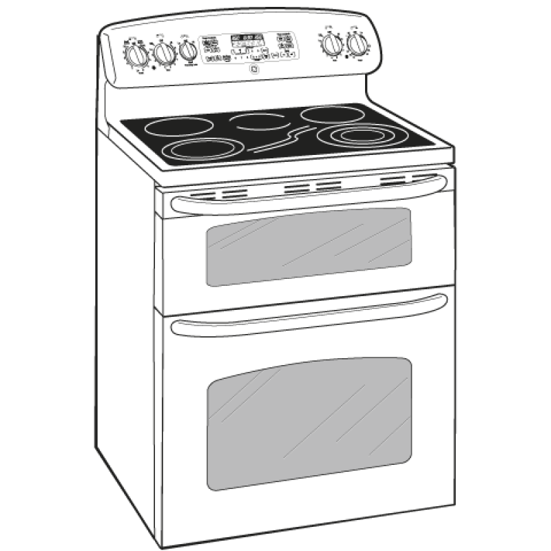 30" Free-Standing Electric Dual Cavity Range JB850DTWW