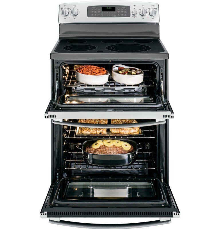 30" Free-Standing Electric Double Oven Range JB850SFSS