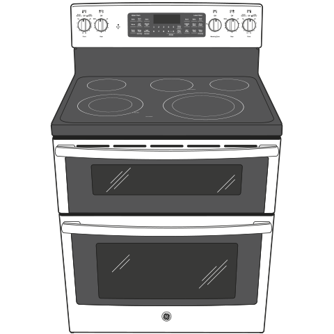 30" Free-Standing Electric Double Oven Convection Range JB860DJBB