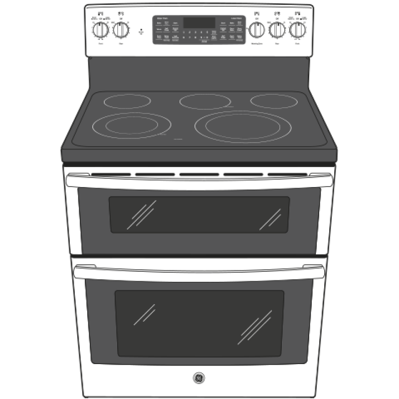 30" Free-Standing Electric Double Oven Convection Range JB860DJWW