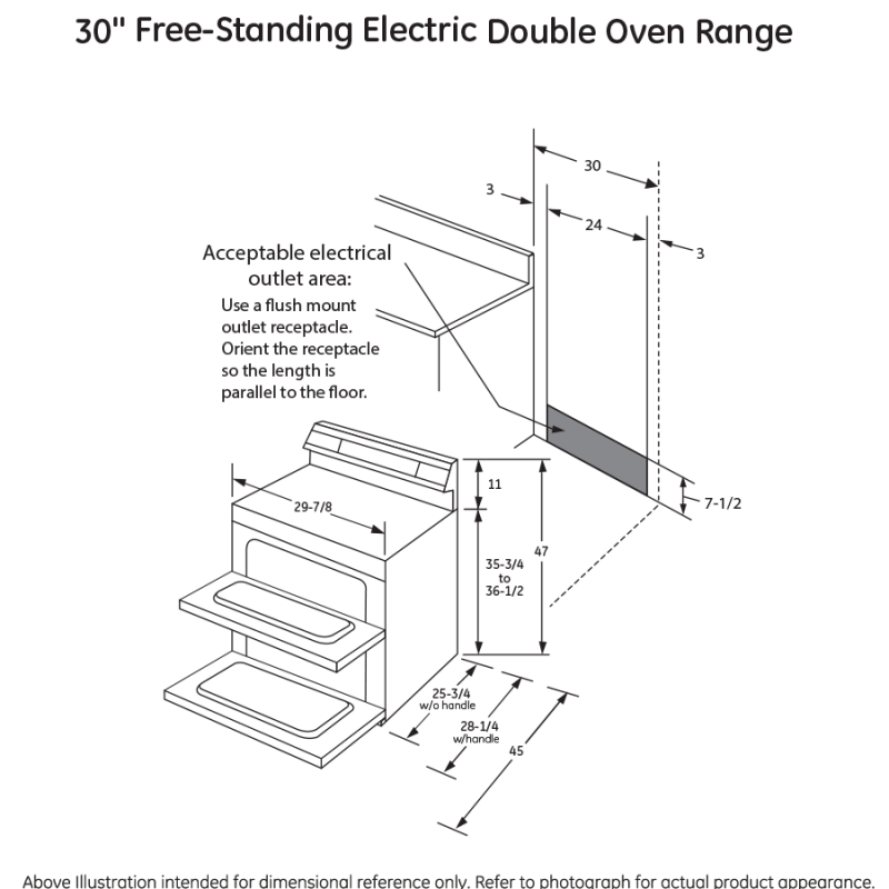 30" Free-Standing Electric Double Oven Convection Range JB860FJDS