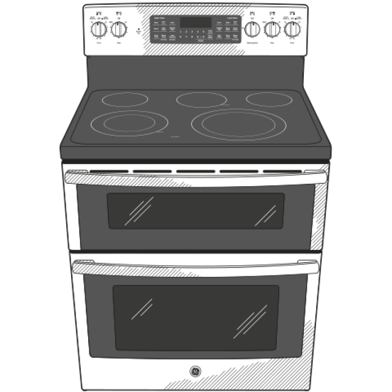 30" Free-Standing Electric Double Oven Convection Range JB860SJSS