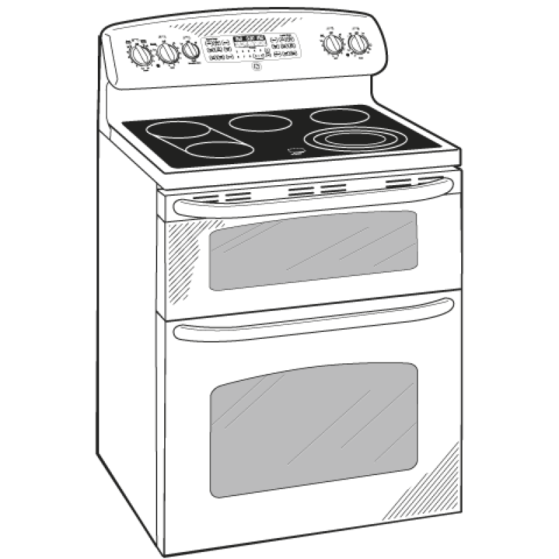 30" Free-Standing Electric Double Oven Convection Range JB870DTBB