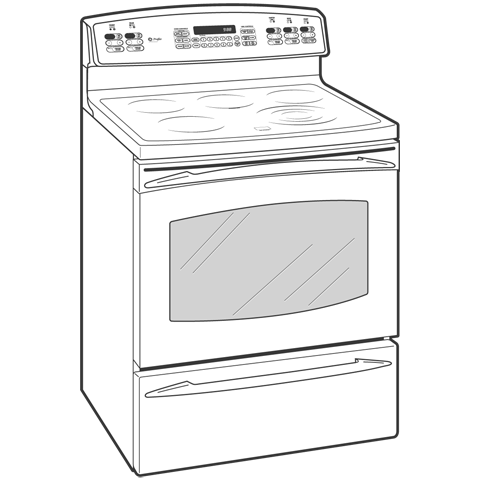 30" Free-Standing Electric Convection Range JB988BKBB