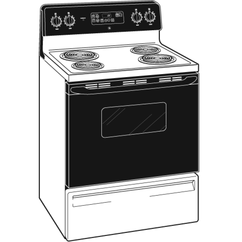 30" Free-Standing Electric Range JBP22BKWH