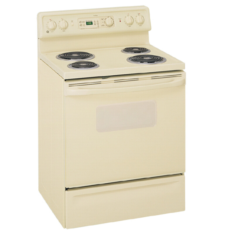 GE Spectra 30" Free-Standing QuickClean™ Electric Range Almond JBP26ABAA Picture 1