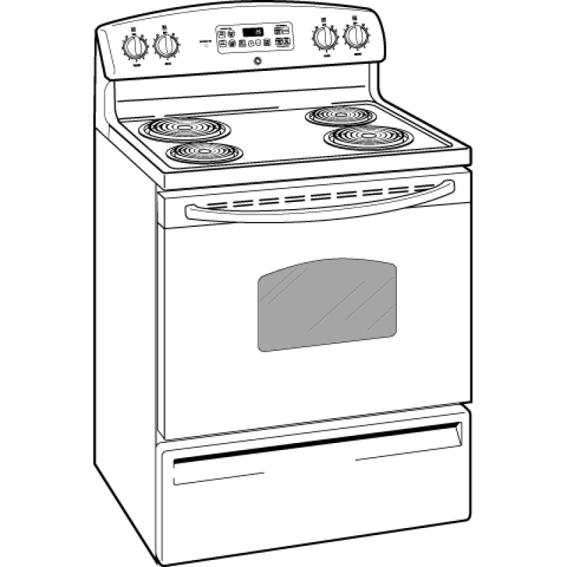 30" Free-Standing Electric Range JBP28DRWW