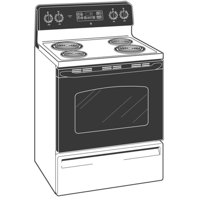 30" Free-Standing Electric Range JBP35BKCT