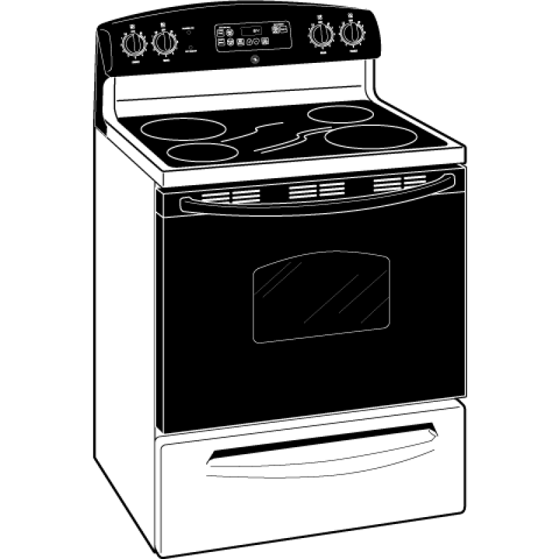 30" Free-Standing CleanDesign Electric Range JBP62BMWH