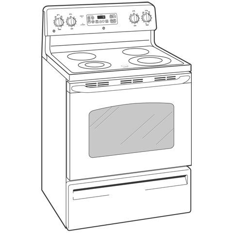 30" Free-Standing Electric Range JBP70BKBB