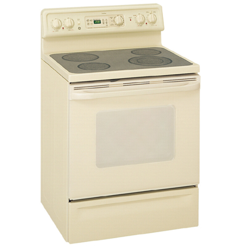 GE Spectra 30" Free-Standing QuickClean Electric Range Almond JBP78ABAA Picture 1