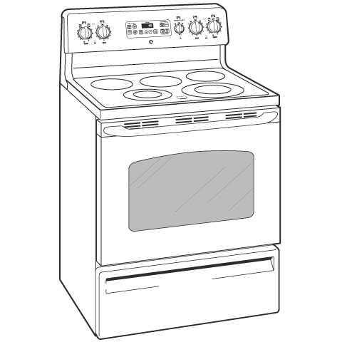 30" Free-Standing Electric Range JBP80BKBB