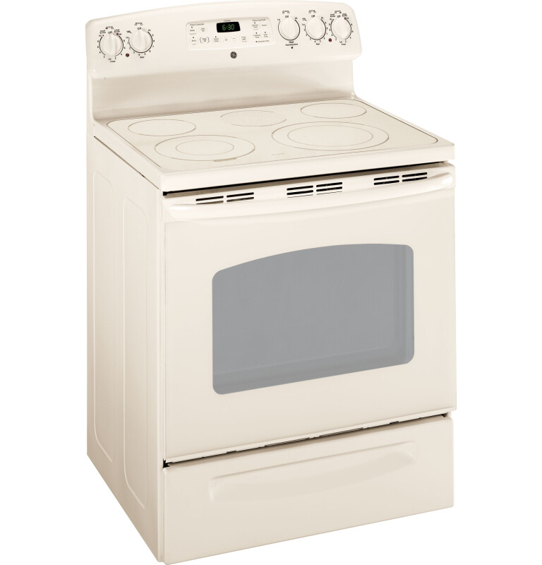 GE 30" Free-Standing Electric Range Bisque JBP80TMCC Picture 1