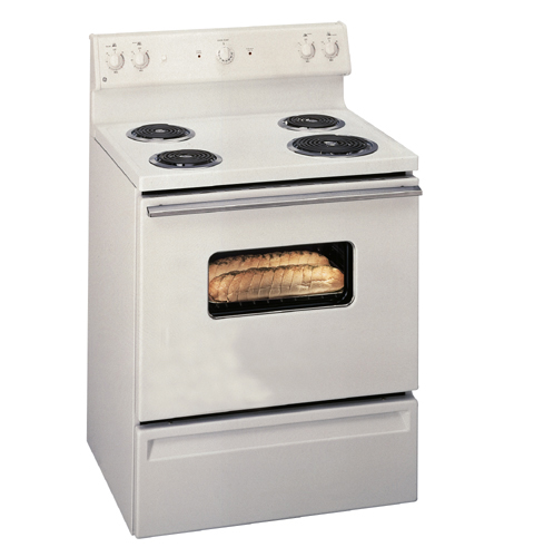 Cooker, Electric Coil, Standard Enamel, Clean-Well Cooktop System JBS07PIYWW