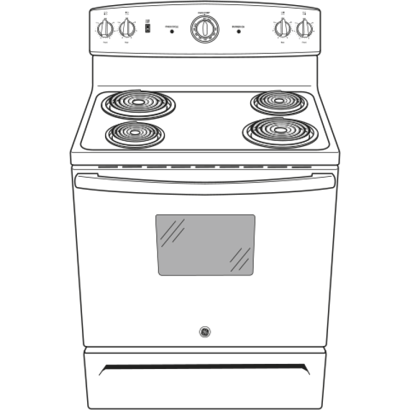 30" Free-Standing Electric Range JBS10DFBB