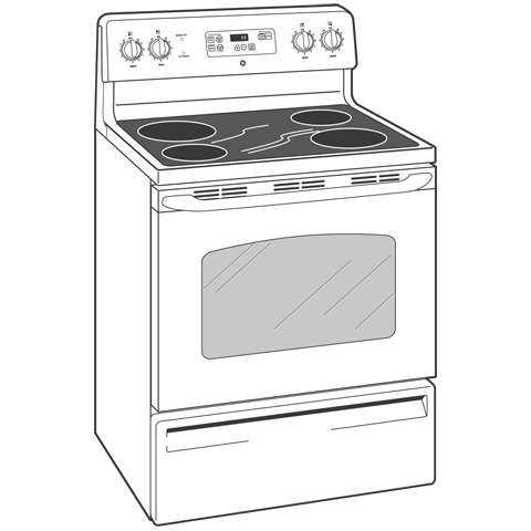30" Free-Standing Electric Range JBS55BKBB