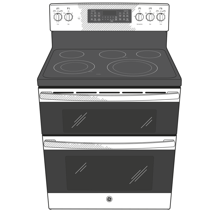 30" Free-Standing Electric Double Oven Convection Range JBS86EPES