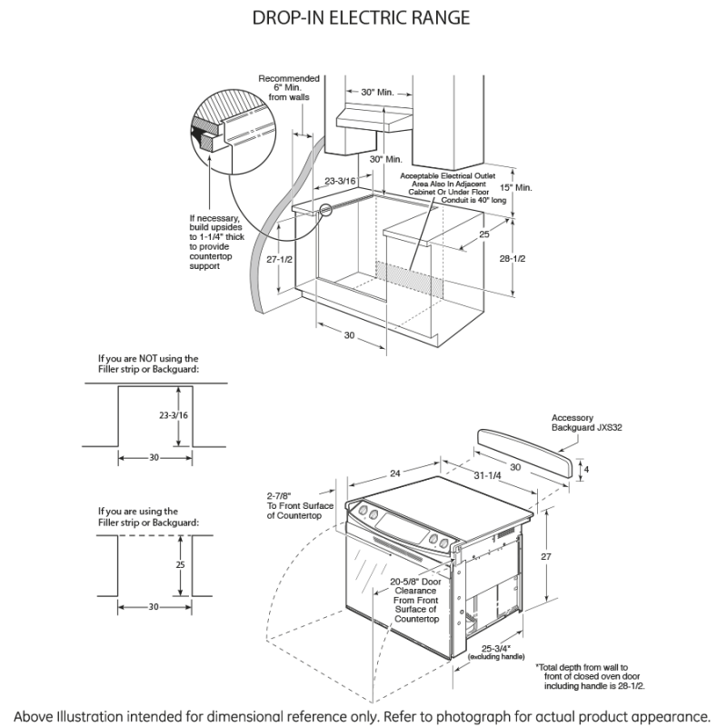 30" Drop-In Electric Range JD630DFWW