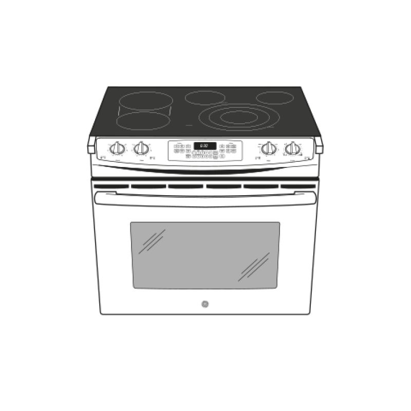 30" Drop-In Electric Convection Range JD750DFBB