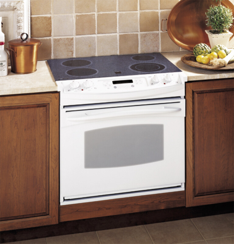 GE Profile 30" Drop-In Electric Range White JDP47WFWW Picture 1