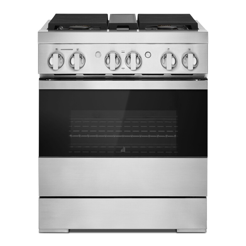 JennAir NOIR™ 30" Dual-Fuel Professional Range Floating Glass Black JDRP430HM Picture 1