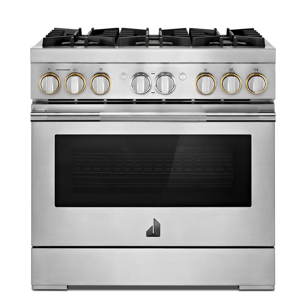 JennAir RISE™ 36" Dual-Fuel Professional Range Stainless Steel JDRP436HL Picture 1