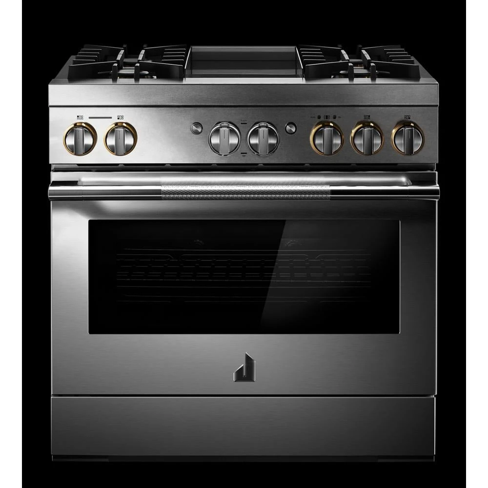 RISE™ 36" Dual-Fuel Professional Range with Chrome-Infused Griddle JDRP536HL