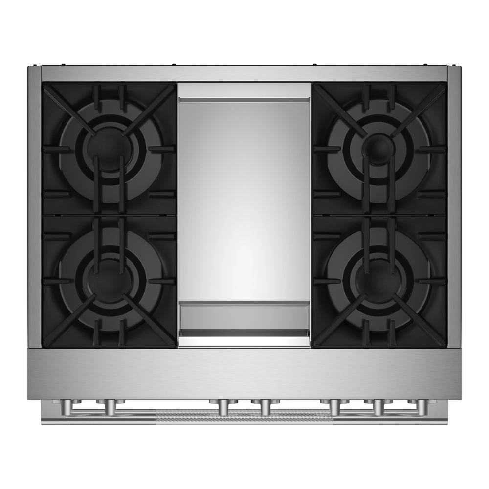 RISE™ 36" Dual-Fuel Professional Range with Chrome-Infused Griddle JDRP536HL