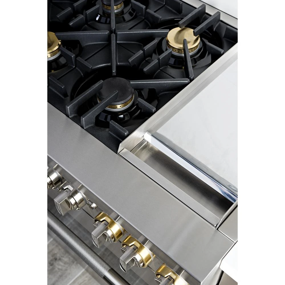 RISE™ 48" Dual-Fuel Professional Range with Chrome-Infused Griddle JDRP548HL