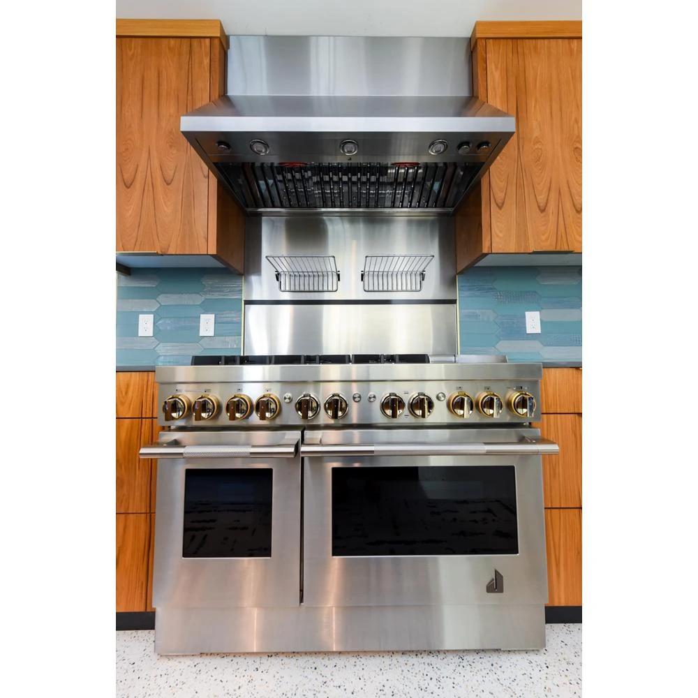 RISE™ 48" Dual-Fuel Professional Range with Chrome-Infused Griddle JDRP548HL