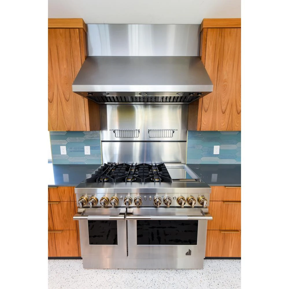 RISE™ 48" Dual-Fuel Professional Range with Chrome-Infused Griddle JDRP548HL